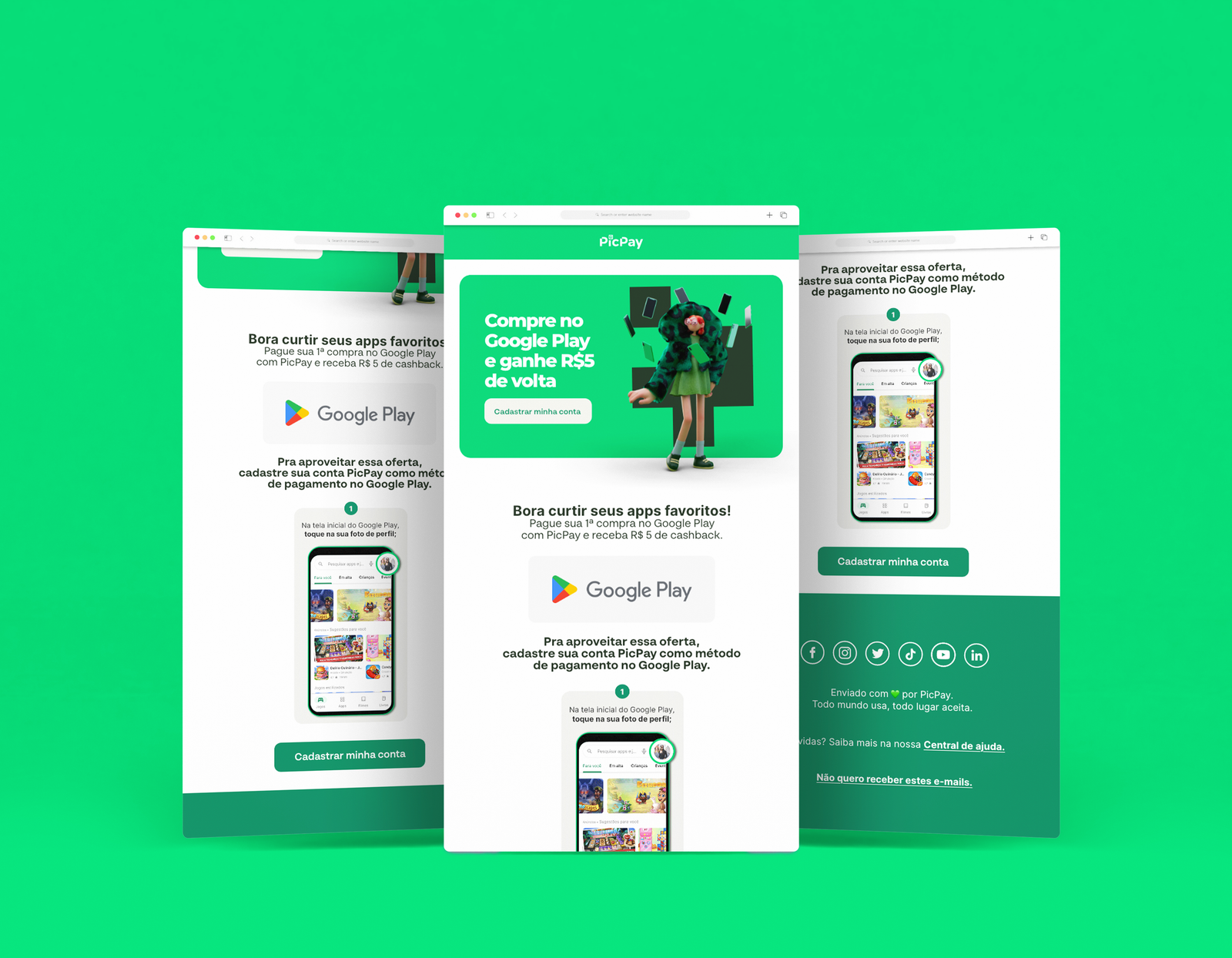 E-mail marketing — campanha Google Play
